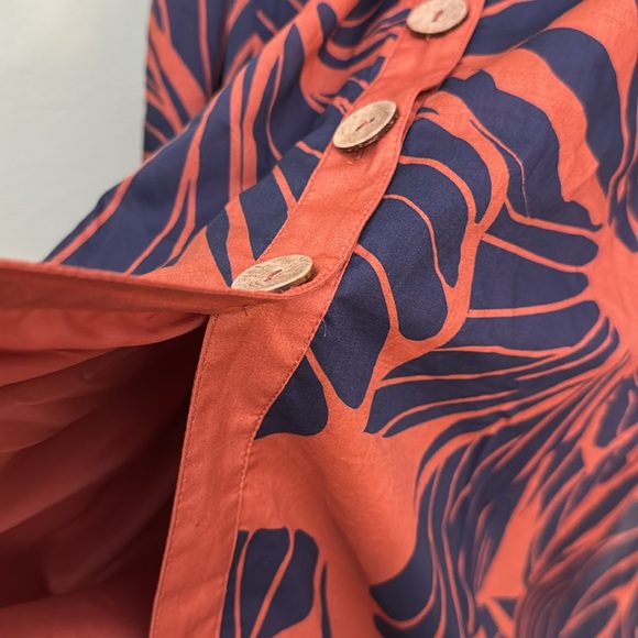 Anthropologie Hutch Indy Sleeveless V-Neck Button-Front Midi Dress size 12 - Picture 10 of 12